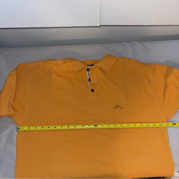Tommy Bahama Men's Medium Polo Shirt Orange Cotton - Picture 5 of 9